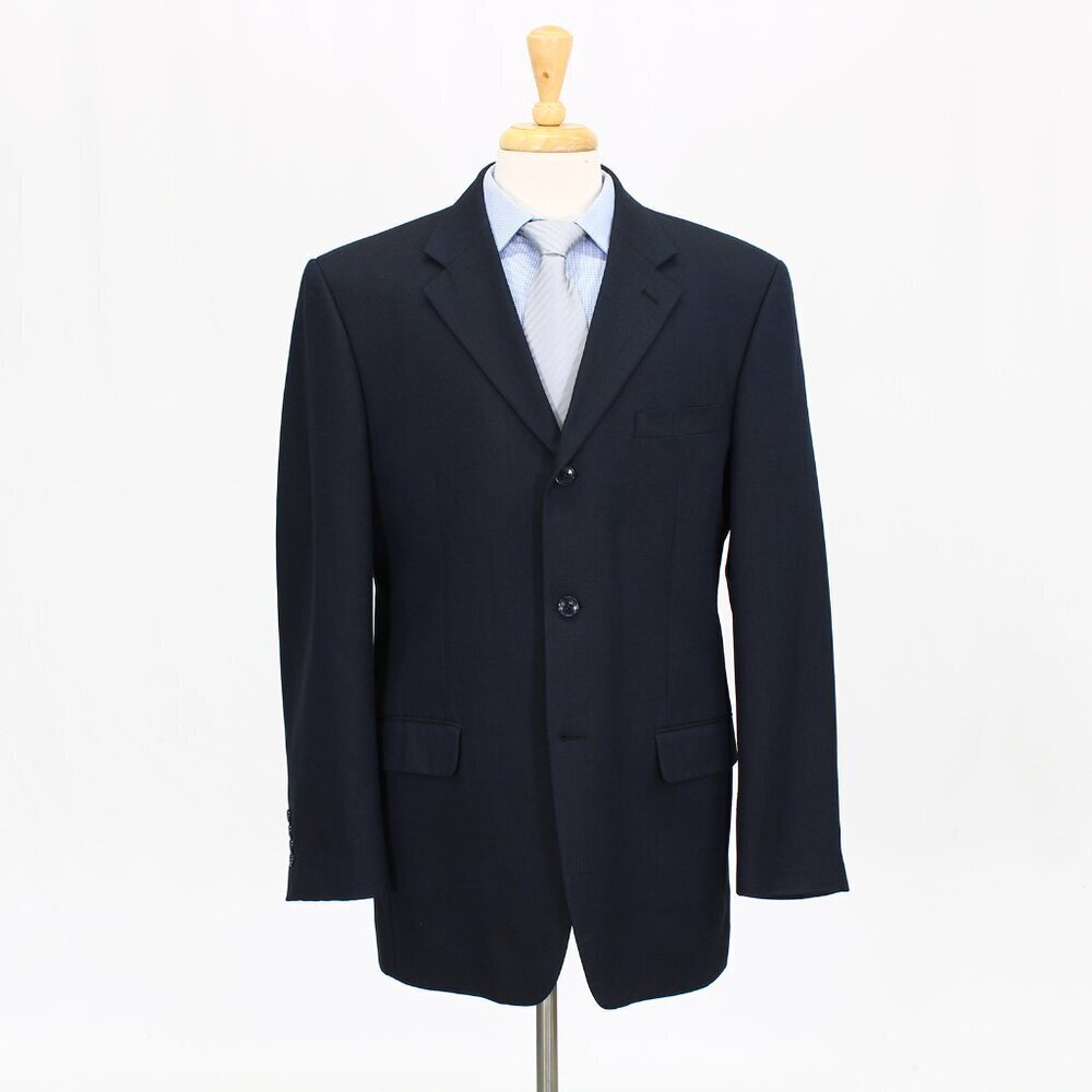 Jones New York 41L Navy HB 3-Button Sport Coat Blazer Jacket G131